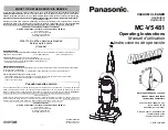 Предварительный просмотр 1 страницы Panasonic M-CV5481 Operating Instructions Manual