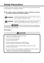 Предварительный просмотр 4 страницы Panasonic M1S Series Operating Instructions Manual