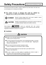 Preview for 4 page of Panasonic M2X Series Instruction Manual