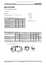 Preview for 1 page of Panasonic MA21D340G Specification Sheet