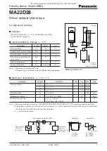 Panasonic MA22D28 Specification Sheet preview