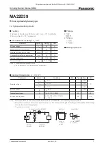 Panasonic MA22D39 Specification Sheet preview