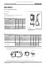 Panasonic MA24D52 Specification Sheet preview