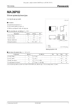 Panasonic MA26P02 Specification Sheet preview