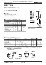 Panasonic MA27111 Specification Sheet preview