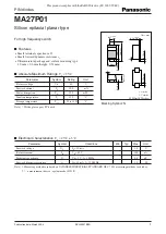 Preview for 1 page of Panasonic MA27P01 Specification Sheet