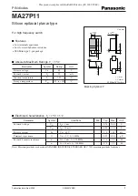 Preview for 1 page of Panasonic MA27P11 Specification Sheet