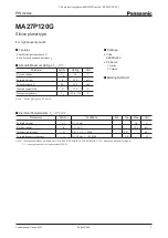 Panasonic MA27P120G Specification Sheet preview