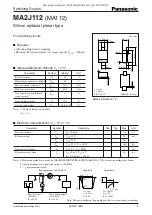 Panasonic MA2J112 (MA112) Specification Sheet preview