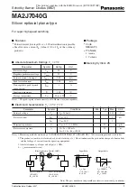 Panasonic MA2J7040G Specification Sheet preview