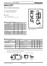 Preview for 1 page of Panasonic MA2J727 Specification Sheet
