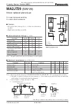 Preview for 1 page of Panasonic MA2J729 (MA729) Specification Sheet