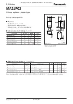 Preview for 1 page of Panasonic MA2JP02 Specification Sheet