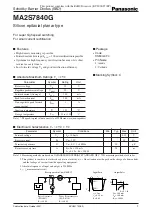 Panasonic MA2S7840G Specification Sheet preview