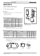 Preview for 1 page of Panasonic MA2YD15 Specification Sheet