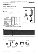 Preview for 1 page of Panasonic MA2YD21 Specification Sheet