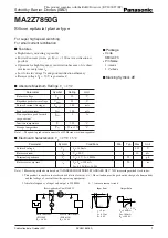 Panasonic MA2Z7850G Specification Sheet preview