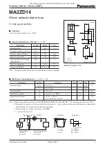 Panasonic MA2ZD14 Specification Sheet preview