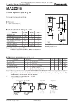 Panasonic MA2ZD18 Specification Sheet preview