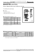 Panasonic MA3D755 (MA7D55) Specifications preview