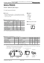 Panasonic MA3J7000G Specification Sheet preview