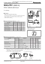 Panasonic MA3J741 (MA741) Specifications preview