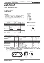 Preview for 1 page of Panasonic MA3J7420G Specification Sheet