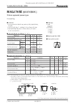 Preview for 1 page of Panasonic MA3J745E Specification Sheet