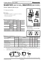 Panasonic MA3S781D Specification Sheet preview