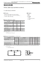 Preview for 1 page of Panasonic MA3U649 Specification Sheet