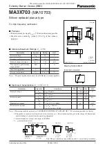 Panasonic MA3X703 Specification Sheet preview