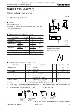 Preview for 1 page of Panasonic MA3X715 (MA715) Specification Sheet