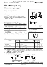 Preview for 1 page of Panasonic MA3X748 (MA748) Specification Sheet