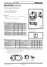 Panasonic MA3X788 (MA788) Specification Sheet preview