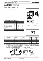 Panasonic MA3X789 (MA789) Specification Sheet preview