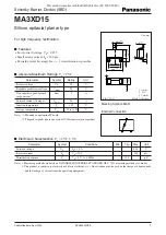 Preview for 1 page of Panasonic MA3XD15 Specification Sheet