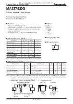 Panasonic MA3Z7920G Specification Sheet preview