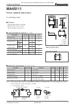 Panasonic MA4S111 Specification Sheet preview