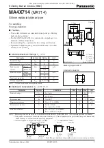 Panasonic MA4X714 (MA714) Specification Sheet preview