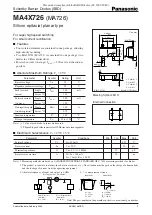 Panasonic MA4X726 (MA726) Specification Sheet preview