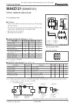 Panasonic MA6Z121 Specification Sheet preview