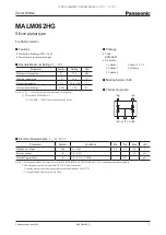 Panasonic MALM062HG Specification Sheet preview