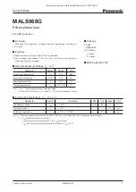 Panasonic MALS068G Specification Sheet preview