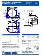 Preview for 2 page of Panasonic Matsushita DA57C84RCU6 Specification Sheet