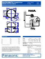 Preview for 2 page of Panasonic Matsushita DC73C12RBU6 Specification Sheet