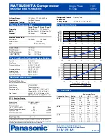 Panasonic Matsushita DD57C94GBU6 Specification Sheet preview