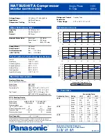 Panasonic Matsushita QA51K13GAU6 Specification Sheet preview