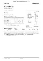 Panasonic MAYS0750Z Specification Sheet preview