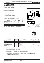 Panasonic MAZC062D Specification Sheet preview