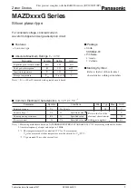 Panasonic MAZDxxxG Series Specifications preview